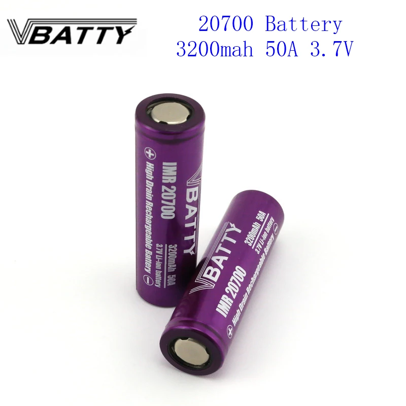 1 шт./лот Высокая дренажная батарея Vbatty 20700 3200mah 3 7 V 50A литий ионная аккумуляторная