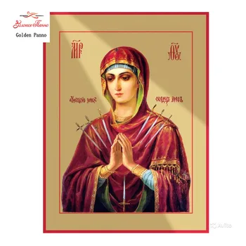 

Golden Panno,Needlework,Embroidery,DIY Animal Painting,Cross stitch,kits,11ct religiou Madonna Cross-stitch,Sets For Embroidery