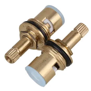 

Brass Faucet Triangle Ceramic Valve Core Kitchen Anticlockwise Faucet Cartridge Valve Water Tap Fitting Pack of 2 47X22mm