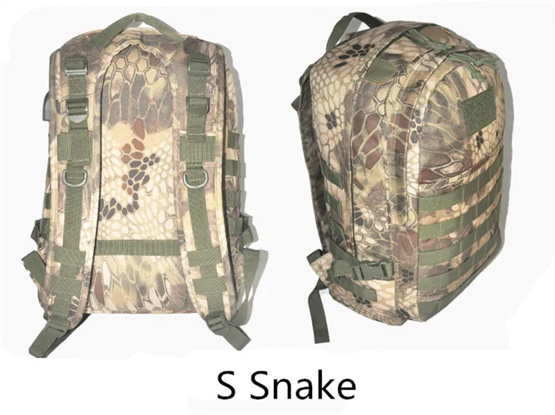 50L 3D 3P спортивный военный тактический рюкзак для альпинизма походный рюкзак дорожная сумка - Цвет: S Snake