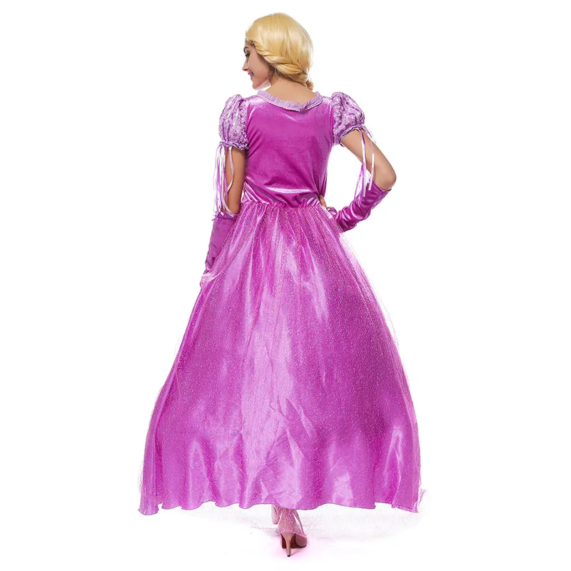 Карнавальный костюм Рапунцель на Хэллоуин для взрослых, карнавальный костюм Рапунцель для девочек, фиолетовый костюм принцессы Рапунцель для женщин