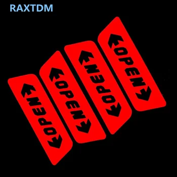 

4pcs/set Car styling Door Open Warning Stickers For Lada Priora Sedan sport Kalina Granta Vesta X-Ray XRay
