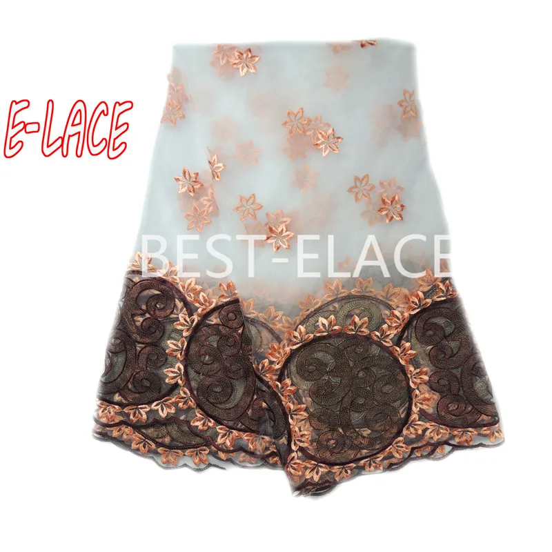 Африканский Кружево Ткань 2017 вышитые в нигерийском стиле S Свадебные Высокое
