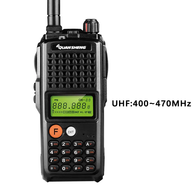 10 Вт QuanSheng TG-K10AT Walkie Talkie 10 км TG K10AT радио Comunicador 10 км UHF400-470MHz дополнительно VHF Band двухстороннее радио 4000 мАч - Цвет: UHF