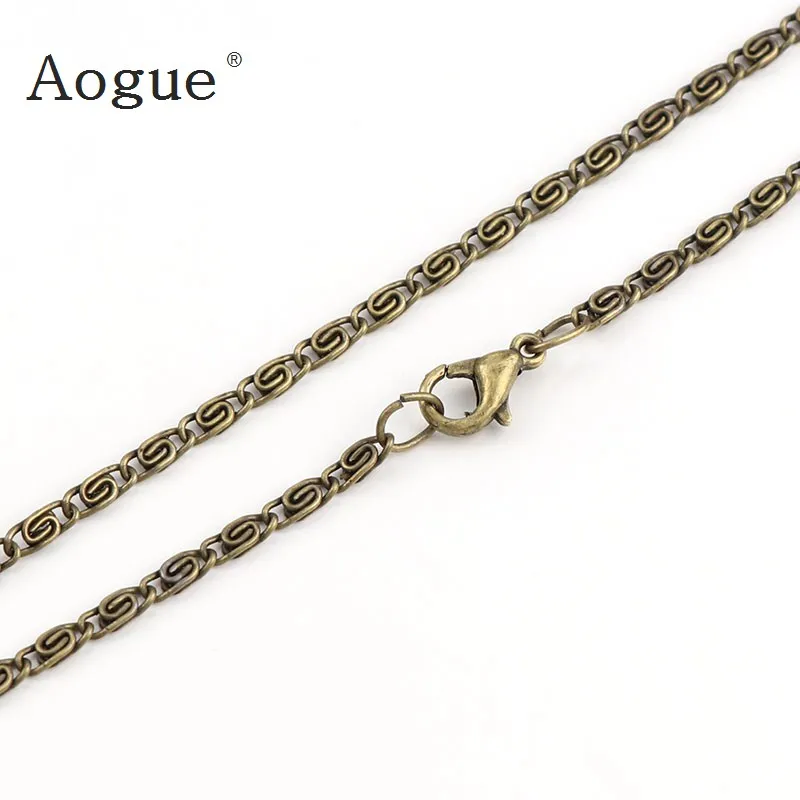 Цепочка из латуни и белого железа под старину 45 см 2 шт.|antique brass|lobster clasp with chainchain brass