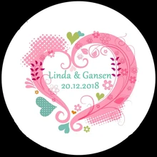 100 шт на заказ свадебные наклейки для свадьбы ярлыки для гостей сувениры этикетки для торта для вечерние украшение для свадьбы