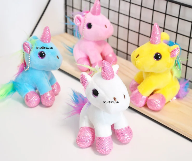 

Wholesale 20pcs/lot Lovely 10-13CM Stuffed horse Plush TOY , Key chain animal Plush Toys ; Baby educational plush Toy