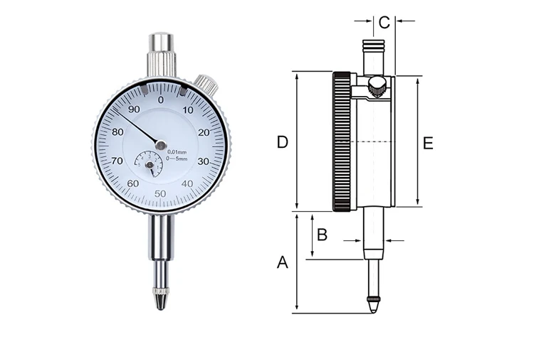 Прецизионный 0,01 мм циферблат, индикатор, ударопрочный циферблат, индикатор, инструмент для инструментов, 0-5-10-30-50 мм, аналоговый микрометр
