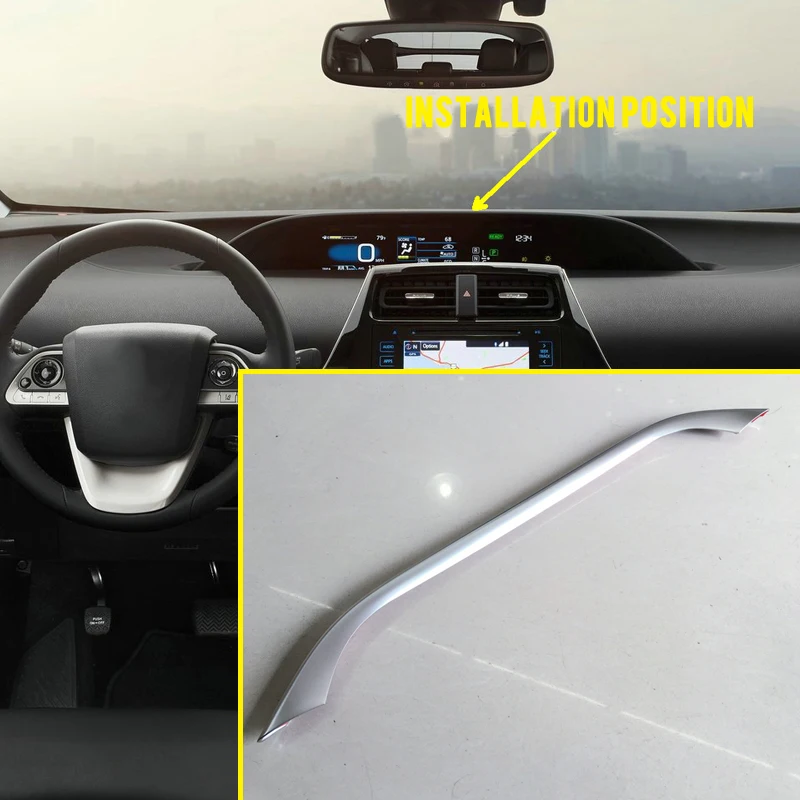 Front Dashboard Air Vent Outlet Cover Trim for Toyota Prius Prime PHV 2017-2018