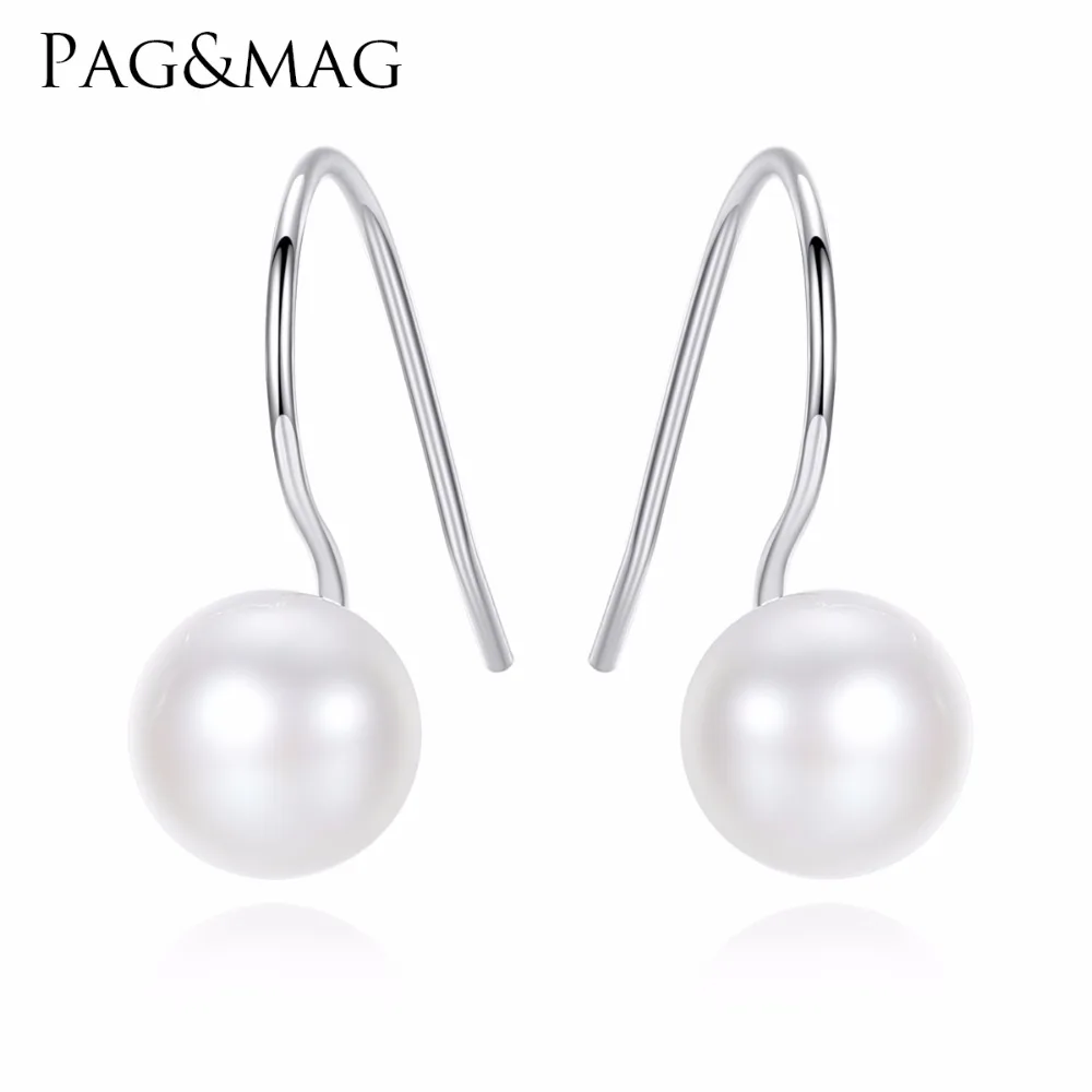PAG & MAG настоящее 925 пробы серебряные серьги гвоздики для женщин модные