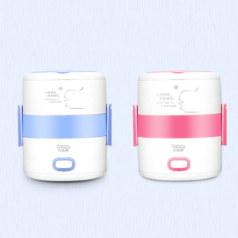 

Portable Electric Cooking Lunch Box Insulation Heating Warmer Container Steaming Rice Double Stainless Steel Liner Heating