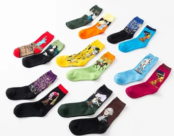 

2019 Men'S Socks Funny 3D Print Socks Men Women Socks Men Casual 3D Color Fashion Socks Lovers Sock Gift 4 Pairs/lot