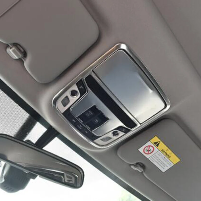 

For Honda CRV CR-V 2012 2013 2014 2015 2016 Stainless Steel front ceiling roof reading light lamp trim cover frame