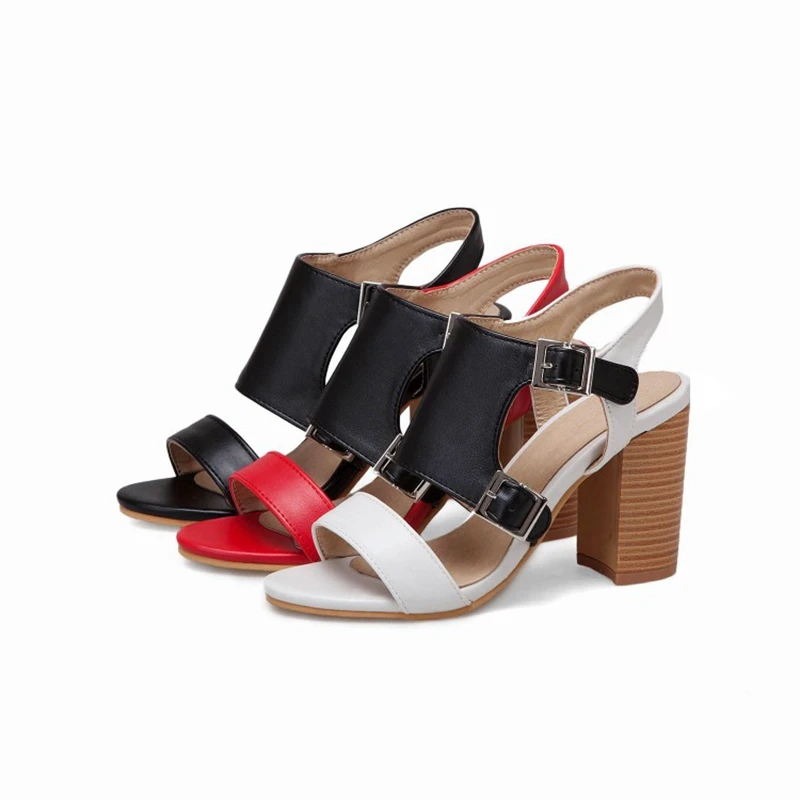 BLXQPYT الحقيقي Sandalias موهير كبير حجم 32-50 أحذية النساء الصنادل الكعب العالي Sapato Feminino الصيف نمط Chaussure فام t8613