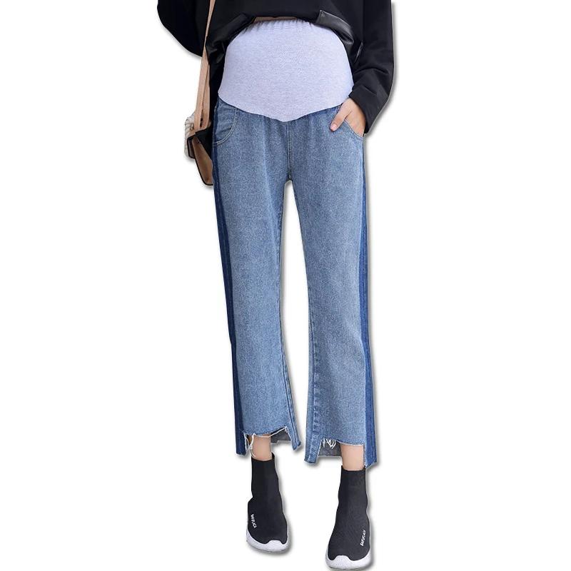 Winter Maternity Clothing Jeans Elasticity Denim Pants Pregnancy Clothing For Pregnant Women