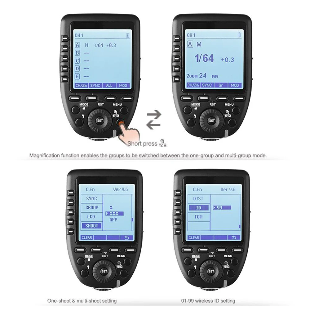 Pre-Sale New Arrival Godox E-TTL II 2.4G Wireless X system High-speed with Big LCD Screen Transmitter Xpro-C For Canon (49)