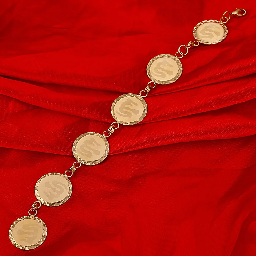 

Allah Bracelet For Women Gold Color Muslim Islamic Hand Chain Arabic Religious Jewelry Bangles