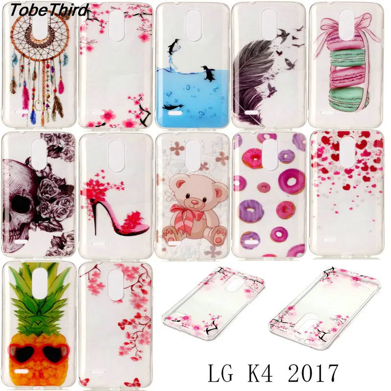 For LG K4 2017 Case Cover Clear Soft TPU Silicone Colorful Painting Phone Back Coque |