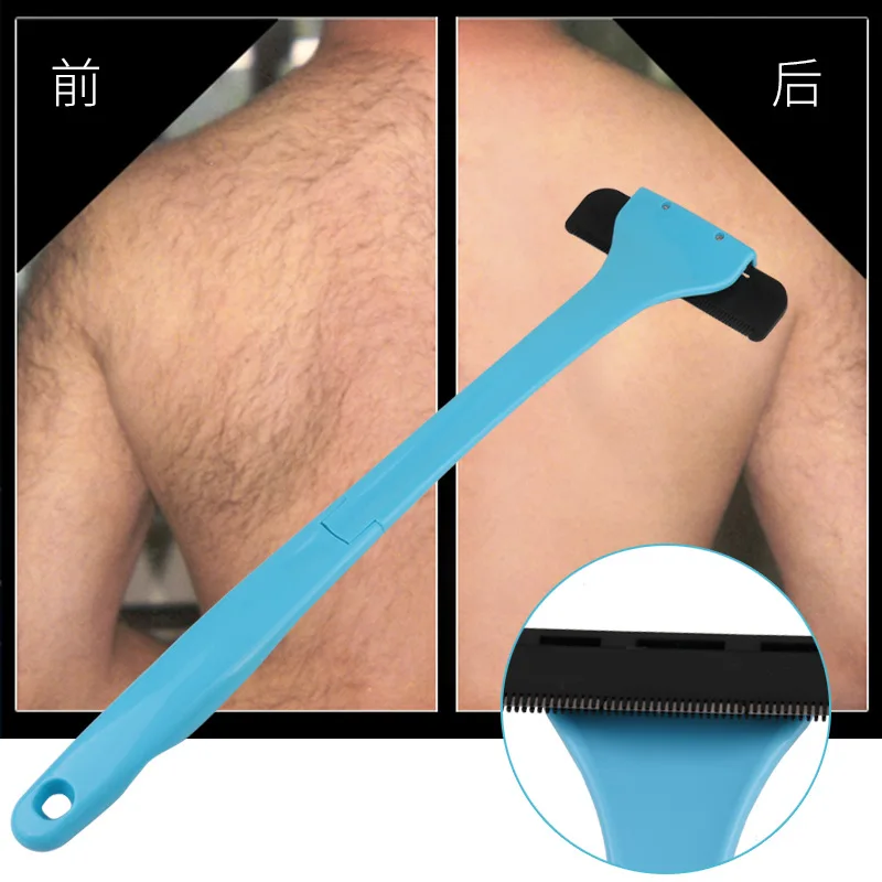 

Men Manual Back Hair Shaver Blade Trimmer Do-it-yourself Whole Leg Back Hair Razor Long Handle Big Blade Hair Removal Razor