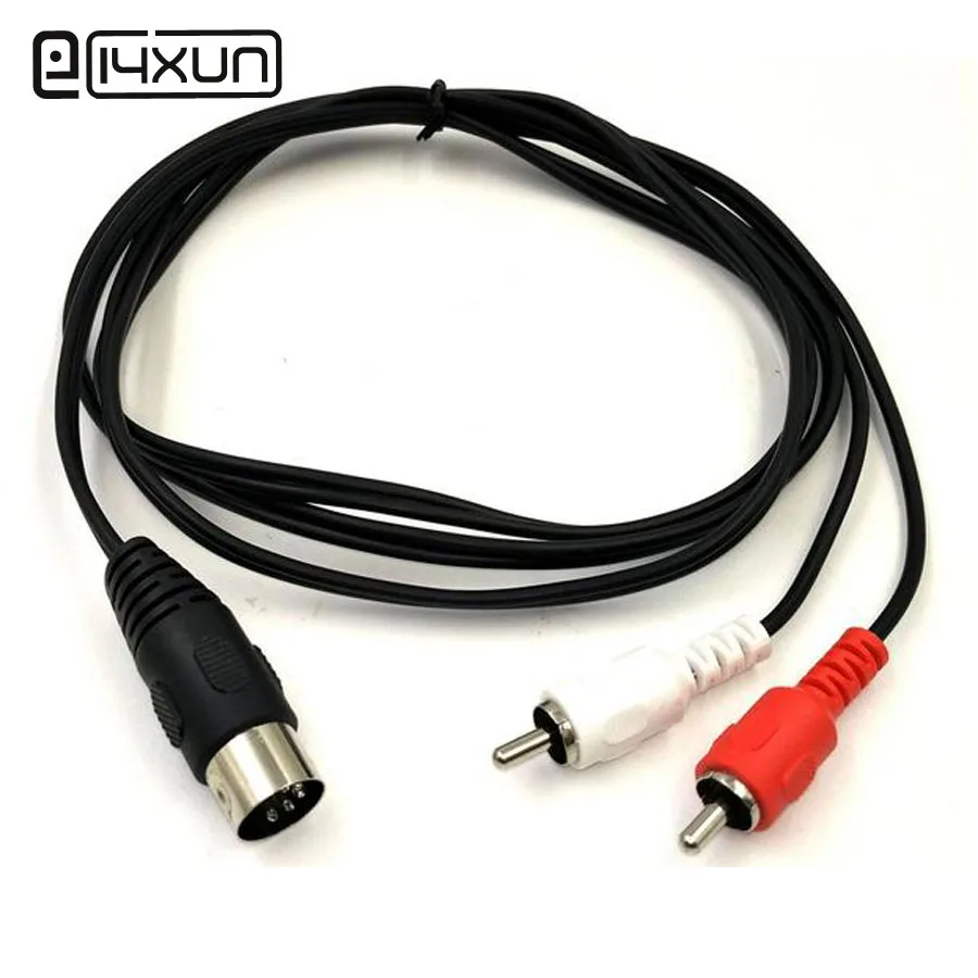 EClyxun 1pcs Din 5 Pin Din MIDI Male Plug To RCA Plug with 50cm Audio