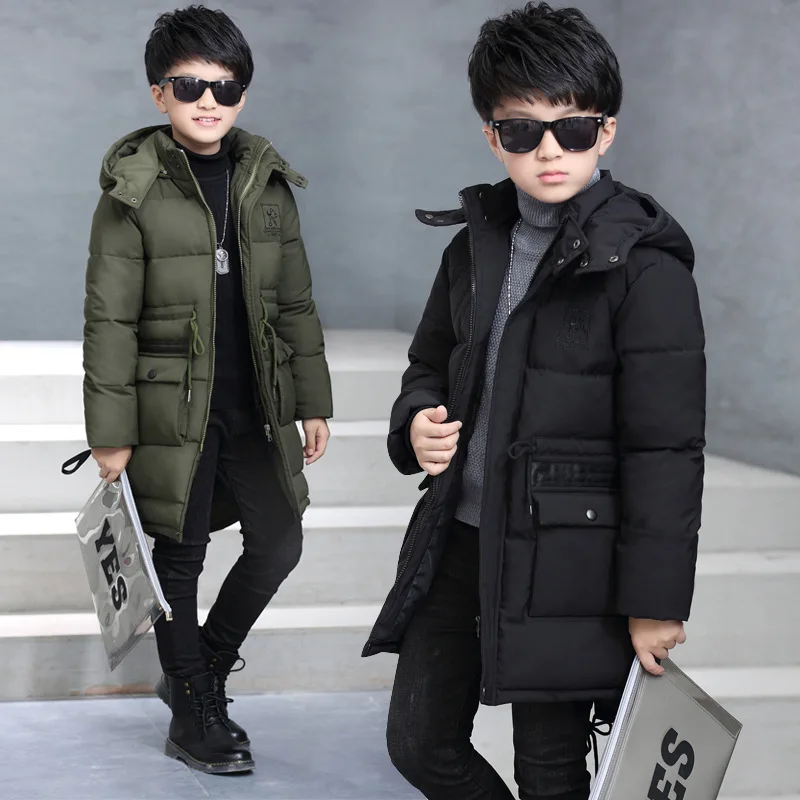 Boys Coat Winter New Down Jackets for Boy Kids Clothing Warm Autumn Thicker Cotton Children Outdoor Hooded Windproof Parkas