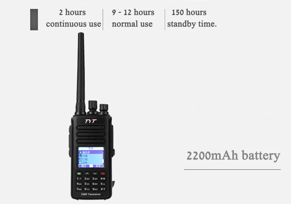 IP67 Водонепроницаемый портативный трансивер TYT MD-390 DMR Цифровой Walkie Talkie 1000 Каналы UHF400-480MHz