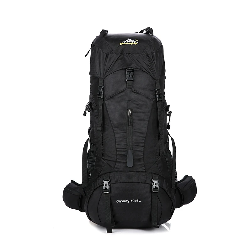 75L уличные сумки для кемпинга нейлоновая сумка для скалолазания походный рюкзак softback походные рюкзаки спортивная водонепроницаемая сумка от дождя - Цвет: Black