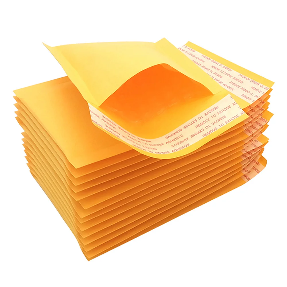 

Yellow Bubble Bags 30pcs Kraft Paper Courier Bag Bubble Film Storage Shipping Bag Mailers Padded Envelope Packaging Mailing Bag