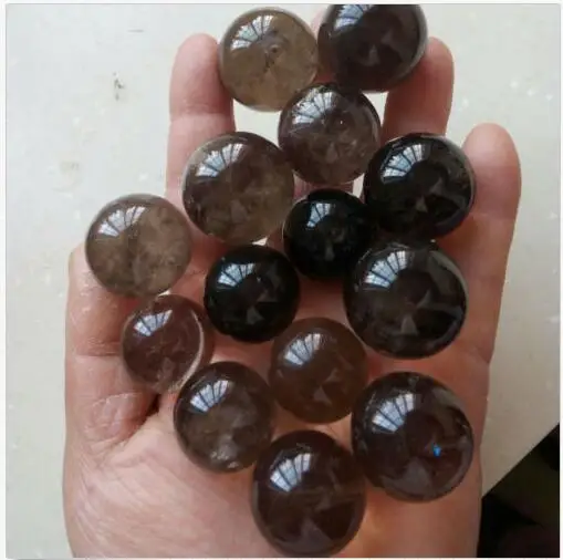 

1/2lb 13-16pcs NATURAL SMOKY QUARTZ CRYSTAL SPHERE BALL 230.0G