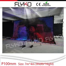 Мобильный фургон со светодиодным дисплеем СИД видео занавес светодиодная завеса для зрелищных мероприятий