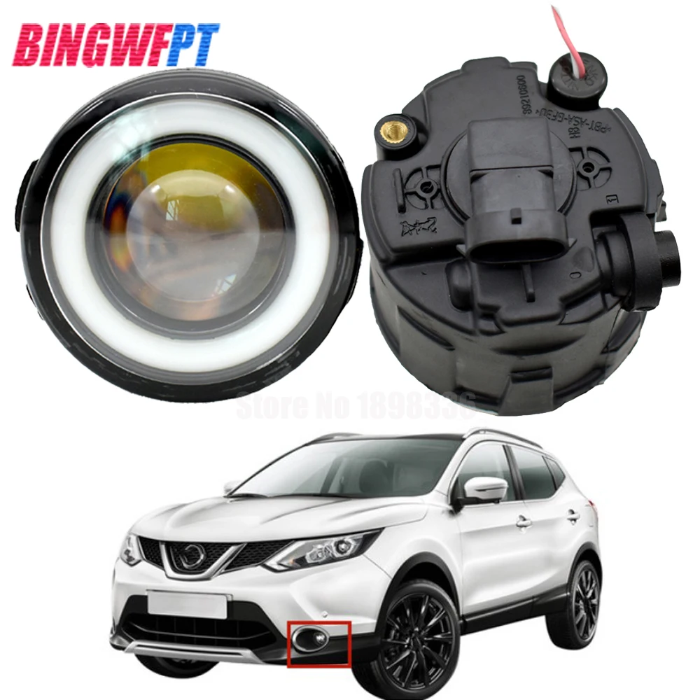 

2PCS Super Bright LED Fog Light + Angel eye white For Nissan Qashqai J11 J11_ Closed Off-Road Vehicle 2013-2017