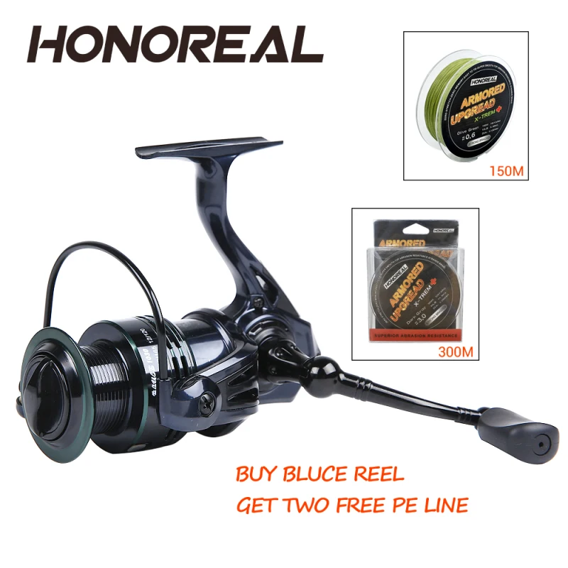 

Fishing Tackle Spinning Reel 9+1 Ball Bearings 6.3:1 Gear Ratio 2000-5000 Serious Fishing Reel With Extral Spool and Free Line