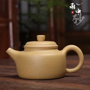 

Nidezhong Purple Sand Pot Hand-made Pot Yellow Dezhong Teapot Special Price Engraving Company Trademark Watermark Logo