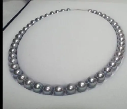 

2016 NEW AAA 18" 11-12MM AUSTRALIAN SOUTH SEA SILVER GREY PEARL NECKLACE 14K t (9.13)