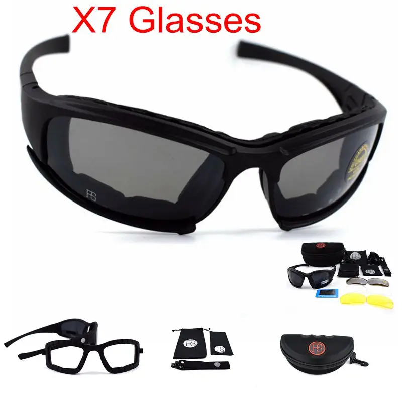 

Tactical Airsoft Goggles X7 Polarized Military Sunglasses Army Glasses Shooting Hunting Camping Sports Sunglasses