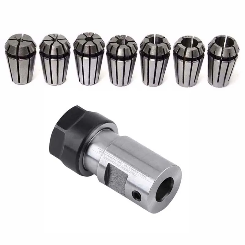 

7pcs collet +spindle motor clamp tool rod C16 ER11 35L inner hole 5mm 6mm 8mm shaft motor lengthened clamping knife
