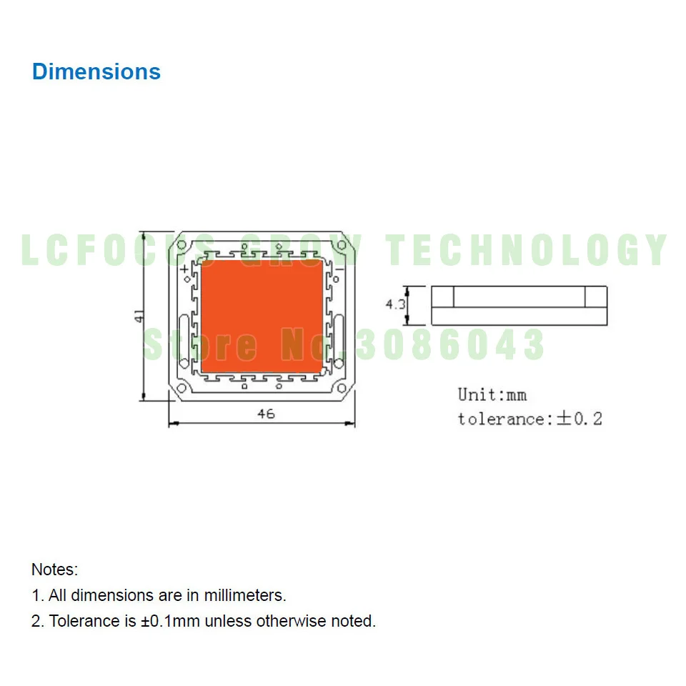 Высокая мощность светодиодный 50 Вт полный спектр 400-840nm COB диод SMD DC 12 В для DIY 1 Вт 3 Вт 5 Вт 10 Вт 20 Вт 30 Вт 50 Вт 100 Вт Светодиодный светильник для выращивания