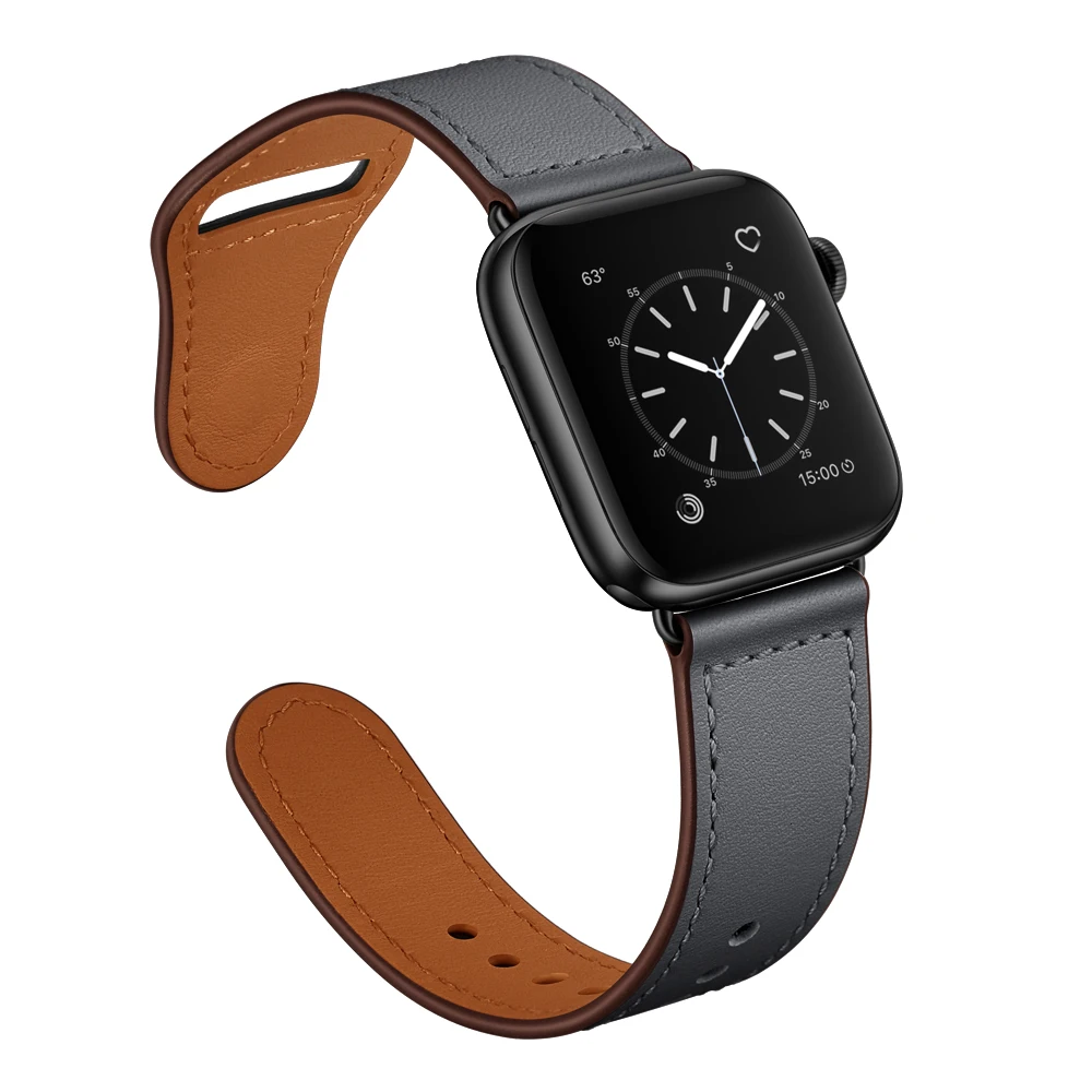 Кожаный сменный ремешок для Apple Watch 4 44 мм 40 мм ремешок для браслета iWatch Smart аксессуары серии 1 2 3 42 мм 38 мм