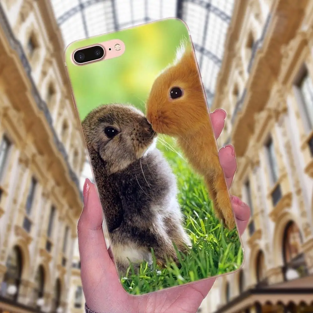 Чехол для телефона из ТПУ с милым Белым Кроликом Банни Sony Xperia Z Z1 Z2 Z3 Z4 Z5 compact Mini M2 M4