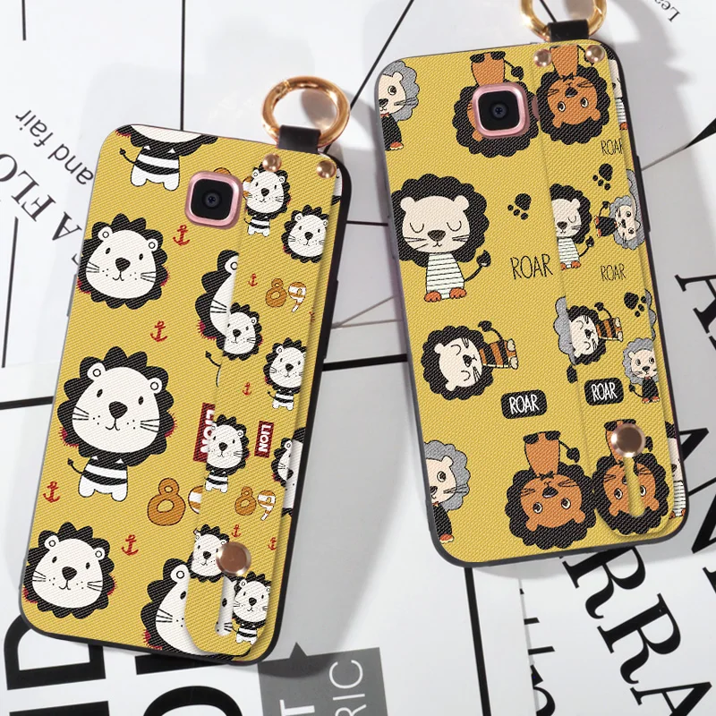 

Cute Lion Strap Case For Samsung Galaxy A8 A9 Star Phone Bag TPU Silicone Cases For Samsung A9 Star Lite Capa Fundas