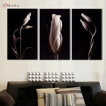 

3 Panels Water lilies Flower Oil Printed Painting On Canvas Home Wall Decor Art Pictures Wholesale