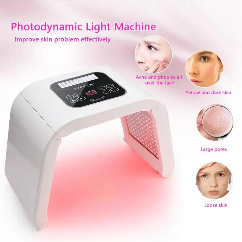 Máquina da Beleza do Cuidado da Pele Removedor de Anti-wrin Pdt para o Rejuvenescimento da Pele Nova Levou Luz Pdt Máscara Facial Terapia Acne 2020 7 Cor Mod. 1269555 8 2019 nova 7 Cor LEVOU Luz PDT