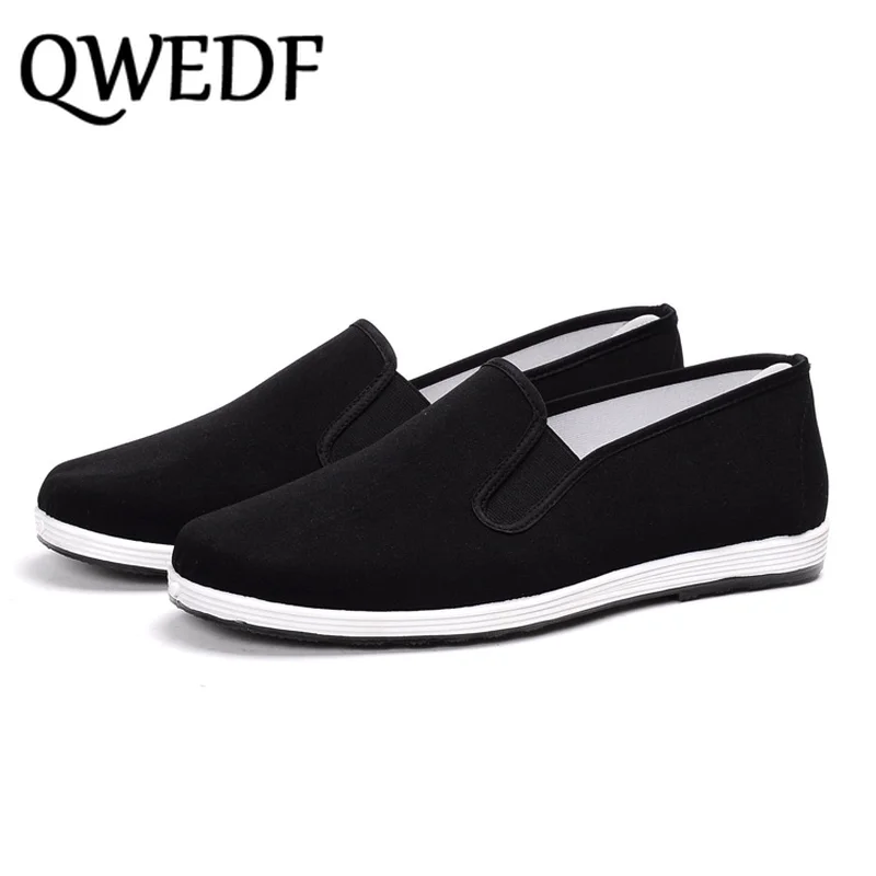 

QWEDF Spring new old Beijing style handmade shoes men's black breathable non-slip Oxford bottom casual work shoes SD-05