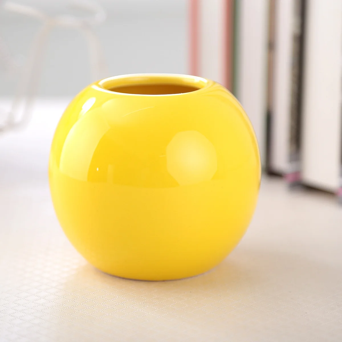 Европейская керамическая ваза для цветов матовые ручной работы глазурь в стиле кантри домашний декор пепельная ваза для цветов A - Цвет: yellow