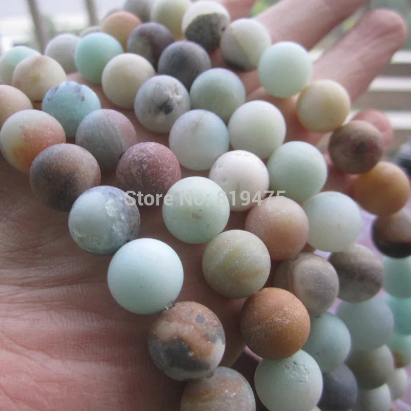 4 мм 6 8 10 матовые Натуральные Бусы из камня амазонита Forest Loose beads 1 string около 40 см