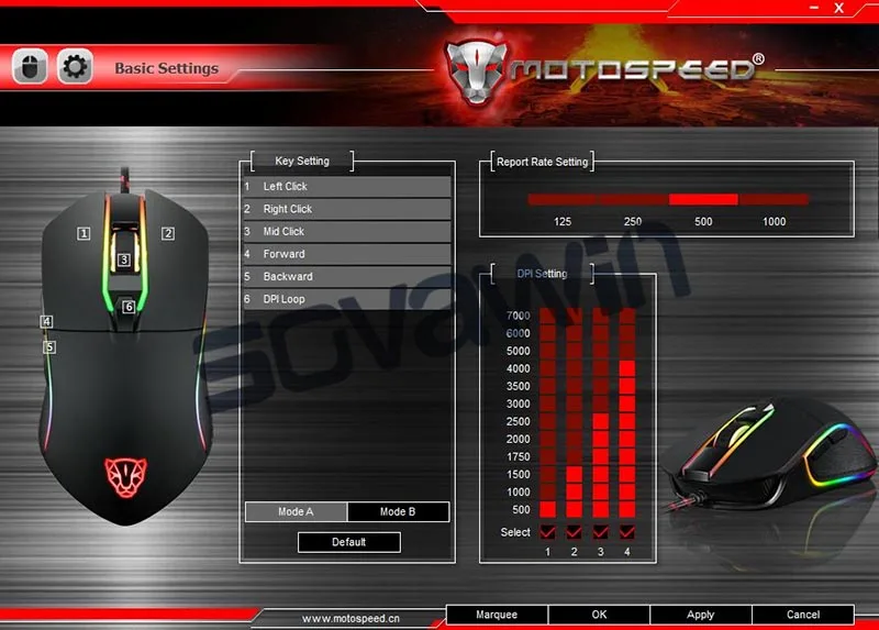 Motospeed V30 RGB Programming 3500 DPI Gaming Gamer Mouse USB Computer Wried Optical Mice Backlit Breathing LED for PC Game cool gaming mouse