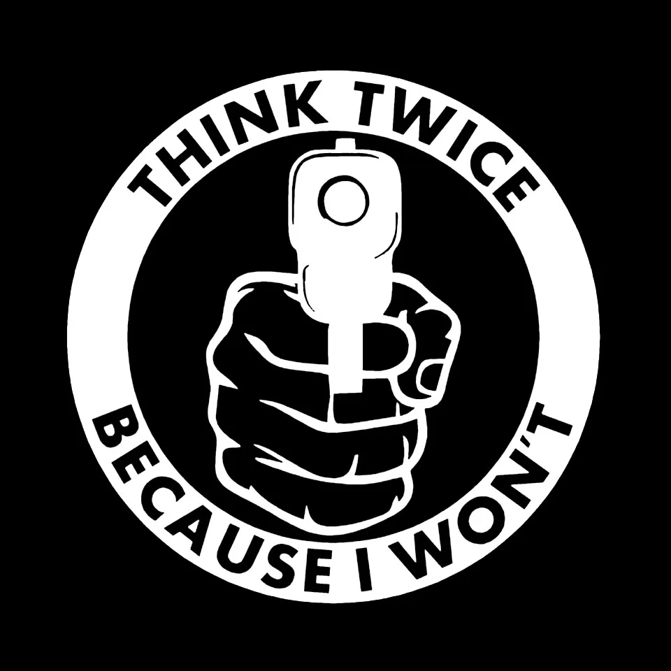 12.7CM  12.7CM personality style gun twice because I would not think of car stickerscar sticker Motorcycle sticker  (4)