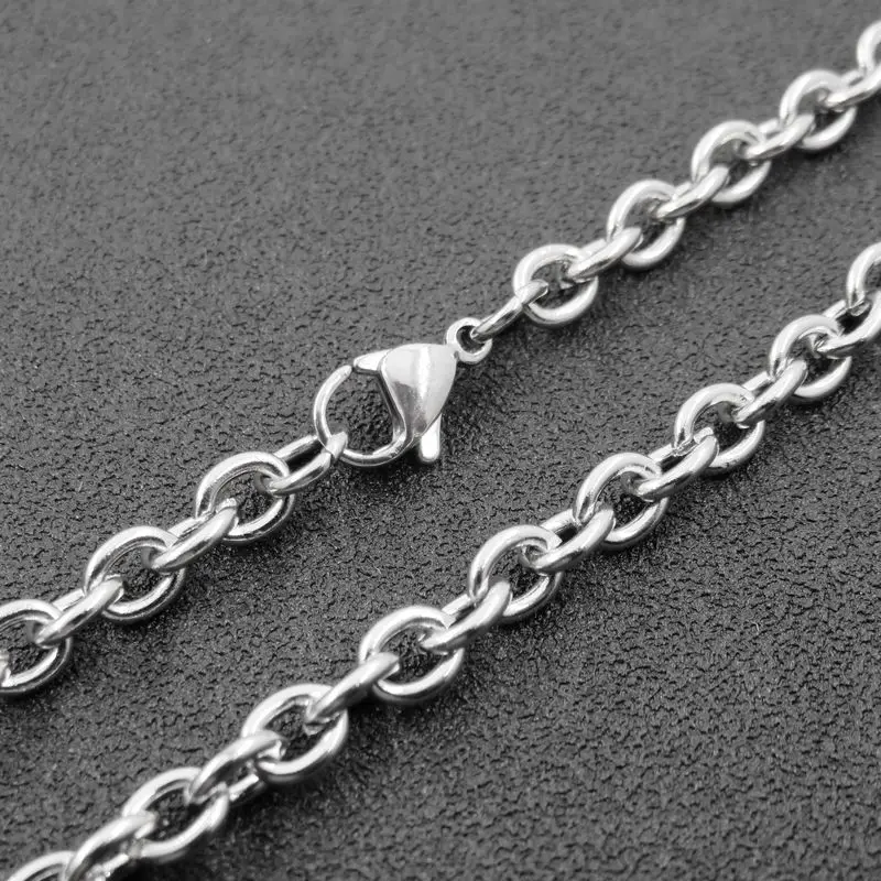 Ожерелье цепочка из нержавеющей стали 40 90 см 2/2 5/4/4 5/6 мм|fashion jewelry|jewelry fashionsteel jewelry |