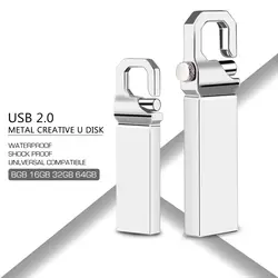 USB флеш-накопитель 2,0 USB Key Stick 32 Гб 16 Гб 128 Гб 64 ГБ 8 ГБ Флэшка высокоскоростная флеш-накопитель 16 32 8 64 128 Гб металлический флеш-диск