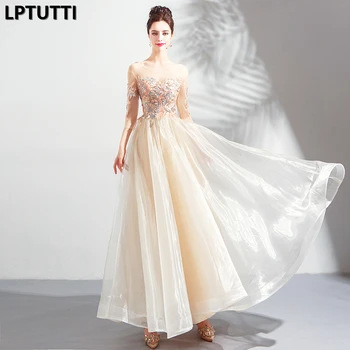 

LPTUTTI Embroidery New For Women Elegant Date Ceremony Party Prom Gown Formal Gala Events Luxury Long Evening Dresses
